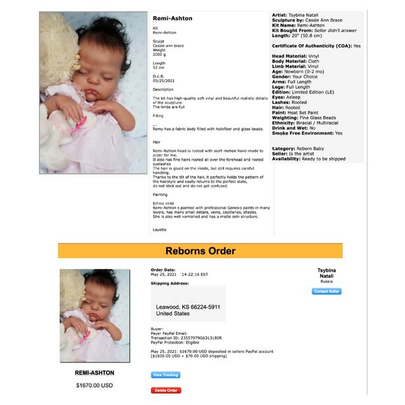 REBORN Baby Doll REMI-ASHTON by Tsybina Natali - Picture 8 of 13